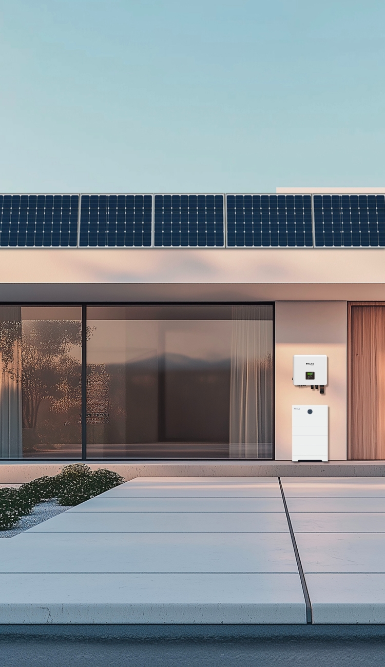 Solax Residential Solutions banner displayed on a mobile screen